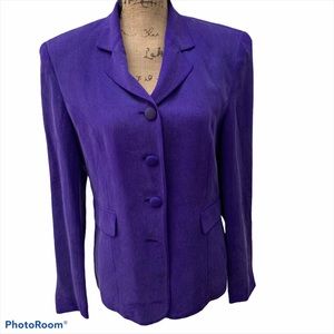 Vintage Casual Corner Iridescent Purple Blazer